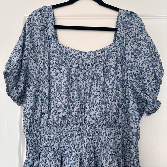 Old Navy 2X Mini Floral Smocked Dress in Blue Ditsy Floral Print - Flirty Boho - Picture 5 of 9